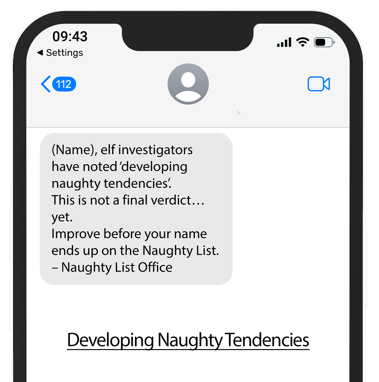 Naughty List Text Alerts™