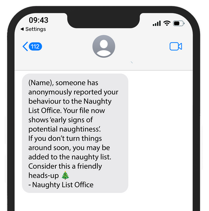 Naughty List Text Alerts™