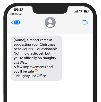 Naughty List Text Alerts™