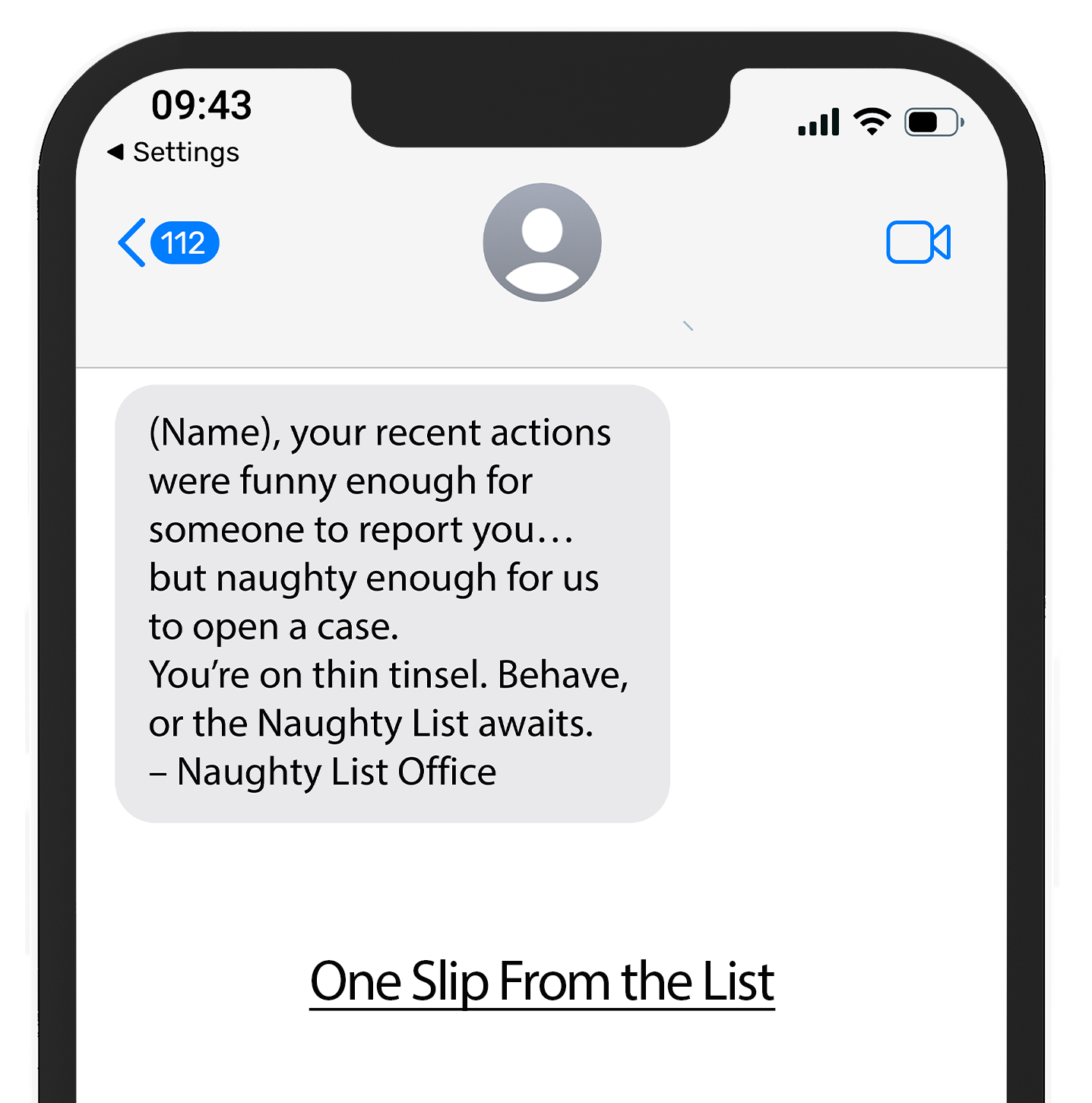 Naughty List Text Alerts™