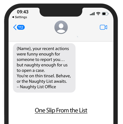 Naughty List Text Alerts™