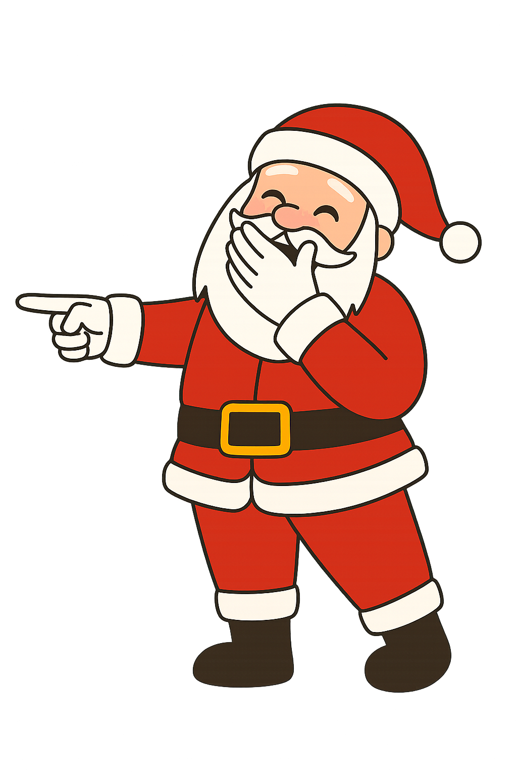 Naughty List Office Santa Illustration